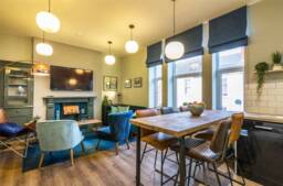 Industrial Reclaimed Wood Breakfast Bar Table - U Base - thumbnail 1