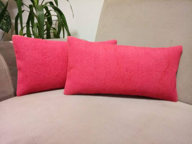 Pink Dyed Kilim Pillow 10x20 Inches Anatolian Pillow Decorative Turkish Lumbar Handmade Kilim Cushion - image 1