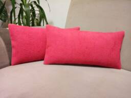 Pink Dyed Kilim Pillow 10x20 Inches Anatolian Pillow Decorative Turkish Lumbar Handmade Kilim Cushion