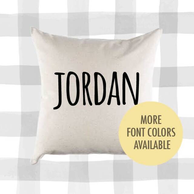 Personalized Name Canvas Pillow Or Cover - Nursery Decor Home Throw Child's Bedroom New Baby Gift - image 1