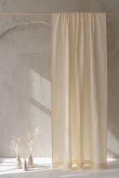 Vanilla Yellow Linen Curtain, Rod Pocket Natural Window Treatments, Home Decor, Linen Curtain For Minimalist Design