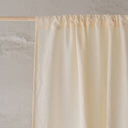 Vanilla Yellow Linen Curtain, Rod Pocket Natural Window Treatments, Home Decor, Linen Curtain For Minimalist Design - thumbnail 2
