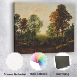 Classic Woodland Trees Landscape Oil Painting Canvas Wall Art Print Decor Picture Ready To Hang - thumbnail 2