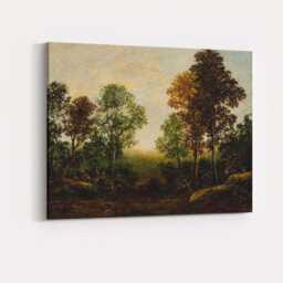 Classic Woodland Trees Landscape Oil Painting Canvas Wall Art Print Decor Picture Ready To Hang - thumbnail 4