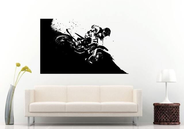 Sport Bike Motorcycle Rally Dirt Speed Biker Race Track Road Wall Decal Vinyl Sticker Mural Room Decor L1213 - image 1