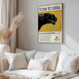 Toshi Yoshida, Black Panther, Japanese Wall Art, Poster, Japandi, Print, Panther Art - thumbnail 2