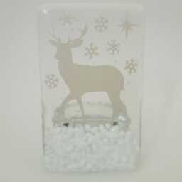 Fused Glass Reindeer Tealight Holder Stag Christmas Xmas Present Gift Gold Silver White - thumbnail 2