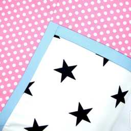 Playmat/Crawling Blanket/Playpen Insert 105 X cm With Stars & Dots, Softly Padded, Handmade, Bab-Berlin - thumbnail 3