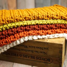 Chunky Pumpkin Orange Baby Blanket Newborn Photography Prop - thumbnail 2