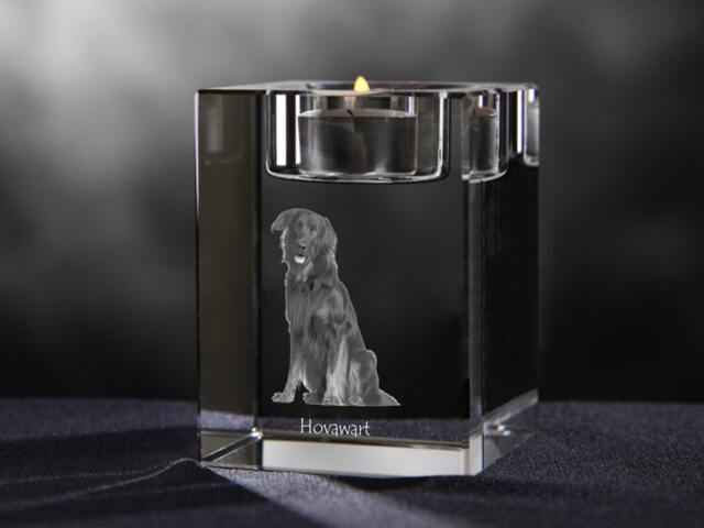 Hovawart - Crystal Candlestick With Dog, Souvenir, Decoration, Limited Edition, Collection - image 1