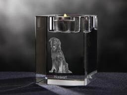 Hovawart - Crystal Candlestick With Dog, Souvenir, Decoration, Limited Edition, Collection - thumbnail 1