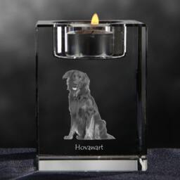 Hovawart - Crystal Candlestick With Dog, Souvenir, Decoration, Limited Edition, Collection - thumbnail 3