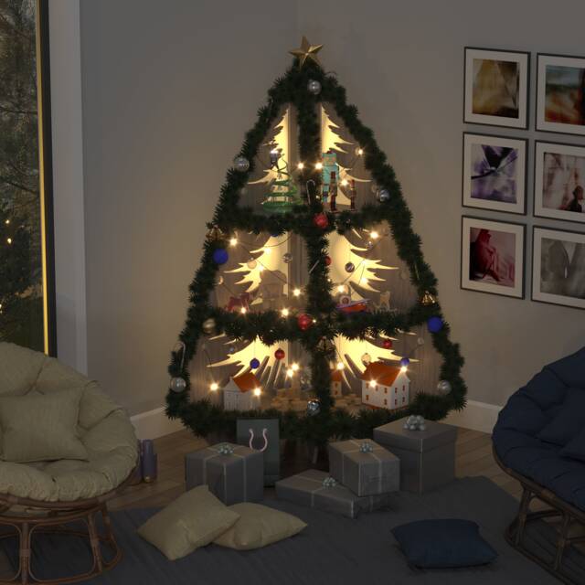 Pre-Lit Corner Christmas Tree Cnc Files 6 Ft Diy Village Display - PDF Build Guide - image 1