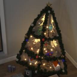 Pre-Lit Corner Christmas Tree Cnc Files 6 Ft Diy Village Display - PDF Build Guide - thumbnail 2