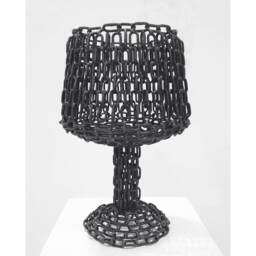 Welded Metal Chain Art Goblet Sculpture Gothic Decor - thumbnail 4