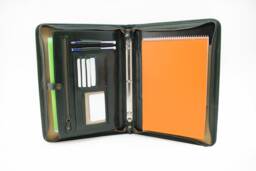 Leather Organizer, Personalized Leather Portfolio Men, Document Holder, Business Gift, Green Folder