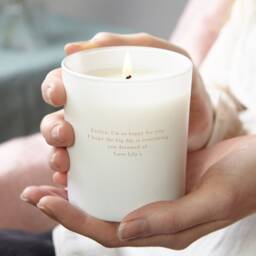 Personalised Sister Wedding Candle Botanical Design, Bride Keepsake - thumbnail 2