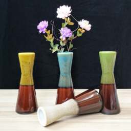Unique Ceramic Vases, Glazed Vase, Tiny Vases, Little Glazed Pot, Tiny Pottery, Miniature Plant Pot, Bud Vase, Mother's Day Gift, Vase Lover - thumbnail 1