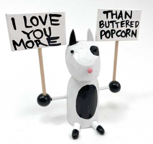 I Love You - Cat Dog Rabbit Figurine Comfort Food Avocado Toast Donuts Macaroni & Cheese Pizza - image 1