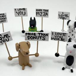 I Love You - Cat Dog Rabbit Figurine Comfort Food Avocado Toast Donuts Macaroni & Cheese Pizza - thumbnail 2