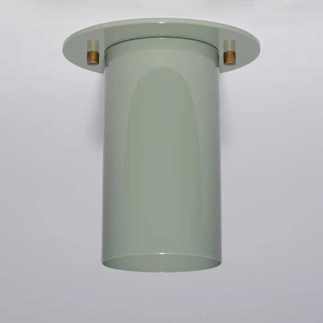 Modern Flush Mount Ceiling Light - Minimalist Cylinder Fixture Mid Century Lighting Colored Lamp Kitchen Hallway - image 1