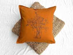 "Minimalist Cushion Cover ""Flower Vase" - thumbnail 1