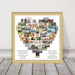 Heart Shaped Collage Design. A Collection Of Pictures Designed Into A Heart Shape, Printed & Framed in Picture Frame Your Choice - thumbnail 2
