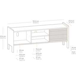 Turntable Stand, Solid Wood Vinyl Record Storage - Tarida - thumbnail 4