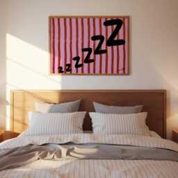 Snooze Typography Print - Nap Minimalist Bedroom Poster Modern Wall Art Sleep Quote Relaxing Home Decor - thumbnail 2