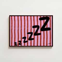 Snooze Typography Print - Nap Minimalist Bedroom Poster Modern Wall Art Sleep Quote Relaxing Home Decor - thumbnail 1
