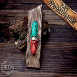 Hand-Carved Gnome Wall Art - Handmade Personalised Home Protection Amulet - thumbnail 1