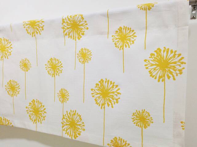 Dandelion Valance Cafe Curtains Yellow White Kitchen Bathroom Curtains. Valance. Curtain Curtains - image 1