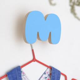 Wooden Letters Wall Hooks, Kids Name Room Wood Hook, Personalise Children Rack Hanger, Sign Nursery Decor, Baby Cristams Gifts Sale - thumbnail 3