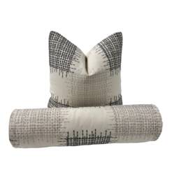 Pillow Cover, Lee Jofa, Ostro in Oyster Bolster, Decorative High End Covers, Designer Fabrics - thumbnail 4