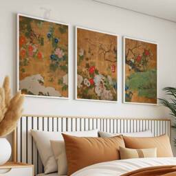 Japanese Set Of 3 Posters, Sait?? Ippo Flowers The Four Seasons, Art Print, Oriental Poster Sets, Floral Gift, A1/A2/A3/A4 - thumbnail 2