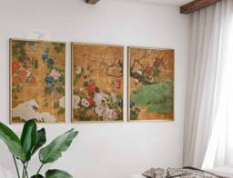 Japanese Set Of 3 Posters, Sait?? Ippo Flowers The Four Seasons, Art Print, Oriental Poster Sets, Floral Gift, A1/A2/A3/A4 - thumbnail 1
