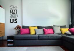 Romantic Wall Quote Decal - Once Lifetime Vinyl Art Sticker - thumbnail 1