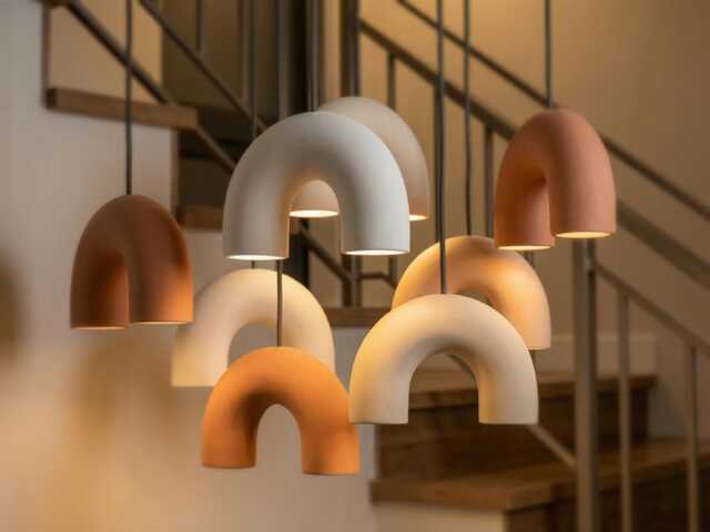 Playful Sculptural Ceramic Chandelier For Modern Artistic Interiors - Naaya Macaroni - image 1
