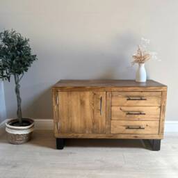 Roma Rustic Tv Cabinet - With Sliding Drawers - thumbnail 2