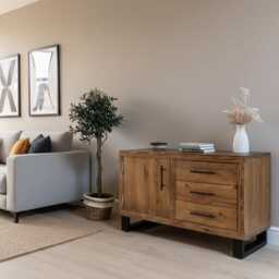Roma Rustic Tv Cabinet - With Sliding Drawers
