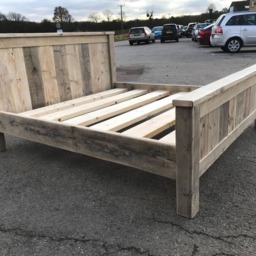 The Oxford Bed Frame Chunky Solid Rustic Pine Wood With Headboard All Sizes Available Free UK Delivery - thumbnail 2