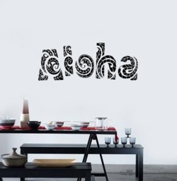 Aloha Vinyl Wall Decal Greeting Hawaiian Word Hawaii Stickers Mural - #2582Di - thumbnail 1