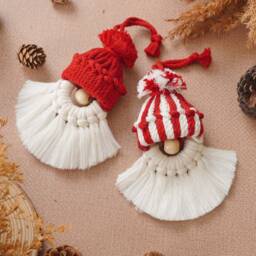 Gnome Ornament Christmas Tree Decor , Boho Decor, Bohemian Holiday, Winter Hanging, Family Gift X57 - thumbnail 3