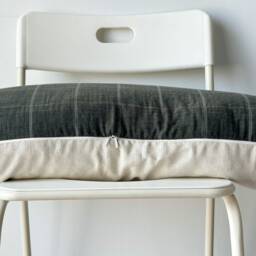 Neutral Sage Green Hand Woven Lumbar Pillow Cover - thumbnail 3