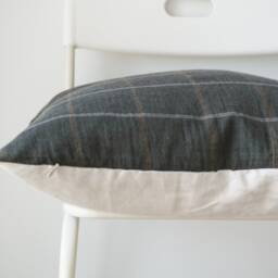 Neutral Sage Green Hand Woven Lumbar Pillow Cover - thumbnail 4