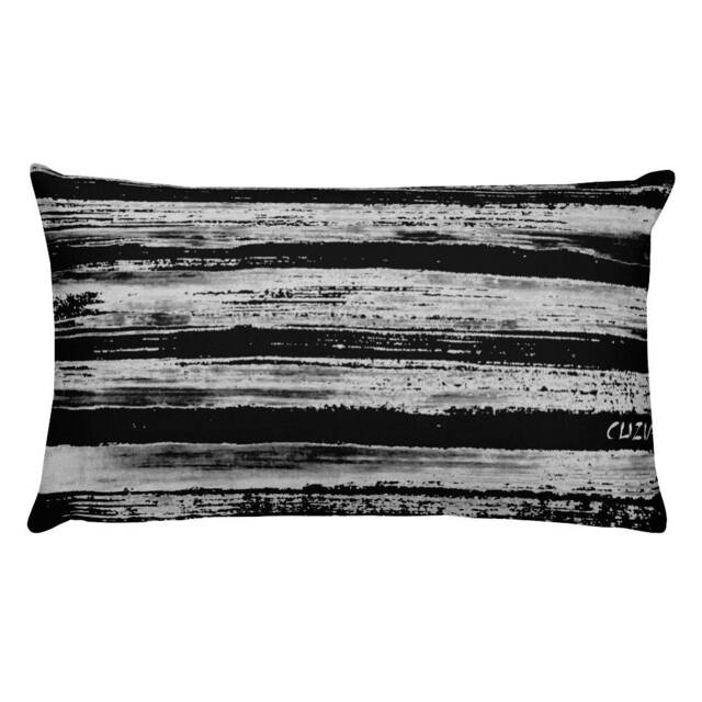 Black & White Accent Pillow Modern Home Decor - image 1