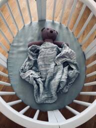 Natural Linen Fitted Sheet For Stokke Cot - thumbnail 1