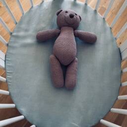 Natural Linen Fitted Sheet For Stokke Cot - thumbnail 2