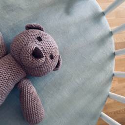 Natural Linen Fitted Sheet For Stokke Cot - thumbnail 3
