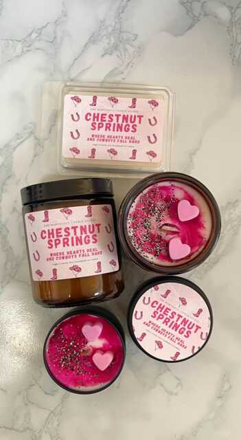 Chestnut Springs Candle - Flawless Heartless Powerless Reckless Hopeless Small Town Romance Bookish Book Gift - image 1